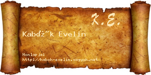 Kabók Evelin névjegykártya